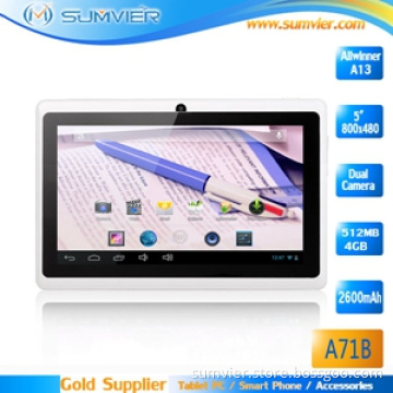 7" 5 Point Capacitive Screen 800X480p Allwinner Processor Android 4.2 Tablet (A71B)